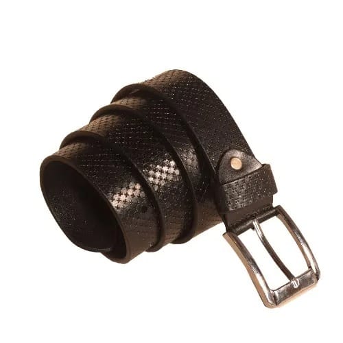 Black Unadulterated Leather Belt