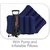 2-3 Inflatable  Person Classic Downy Airbed With Pump + Two Pillows - Blue