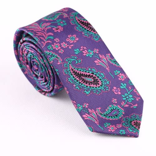 Paisley Print Tie - Multicolour