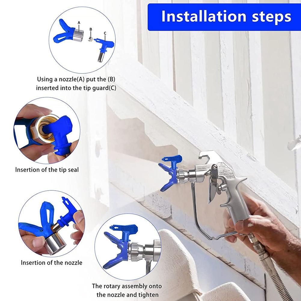 Airless Paint Nozzles Set,Reversible Spray Tips Airless