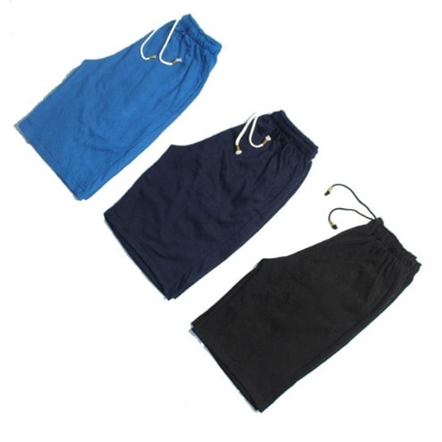 Men's 3-in-1 Plain Shorts - Black, Royal And Navy Blue