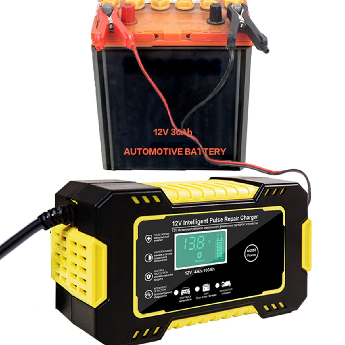 Car Battery Charger,12V 6A Smart Automatic Battery Charger