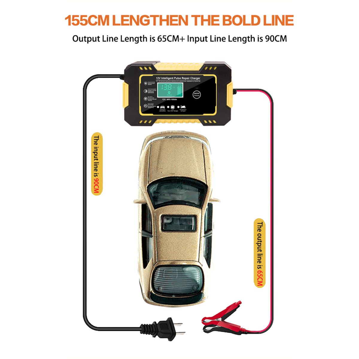 Car Battery Charger,12V 6A Smart Automatic Battery Charger
