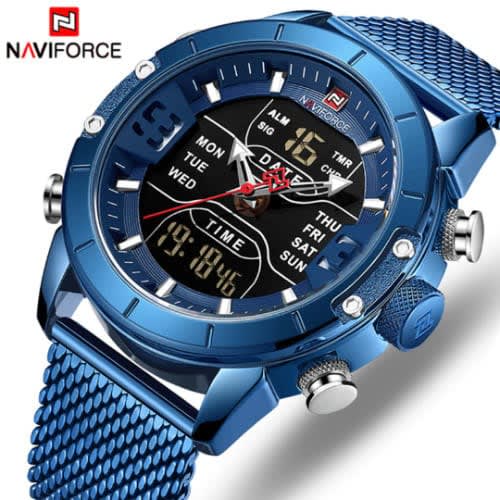 Bracelet Strap Chronograph Watch - Blue