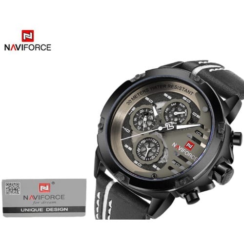 Luxury Waterproof Leather Watch - Black