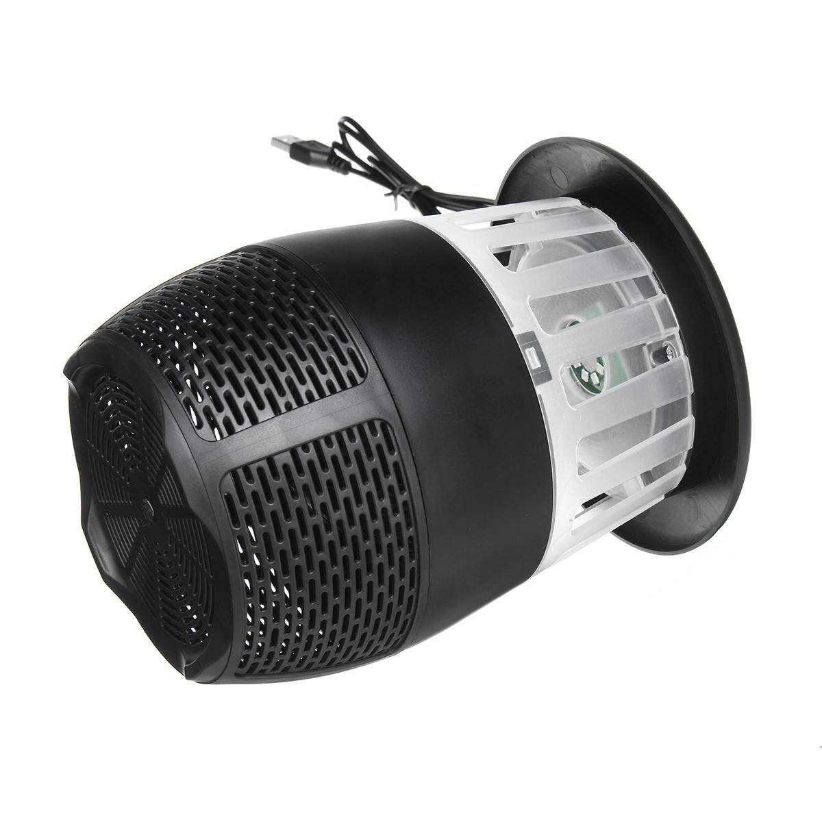 LED Electric USB Mosquito Fly Bug Pest Insect Killer With Trap Night Lamp Black/White Black (black)