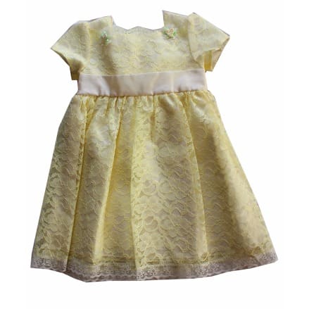 Girl's Lace Dress - Yellow