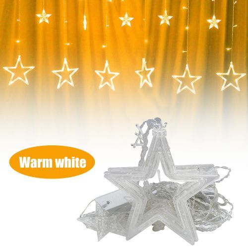 Curtain Lamp Christmas Star Curtain Lights Decorative