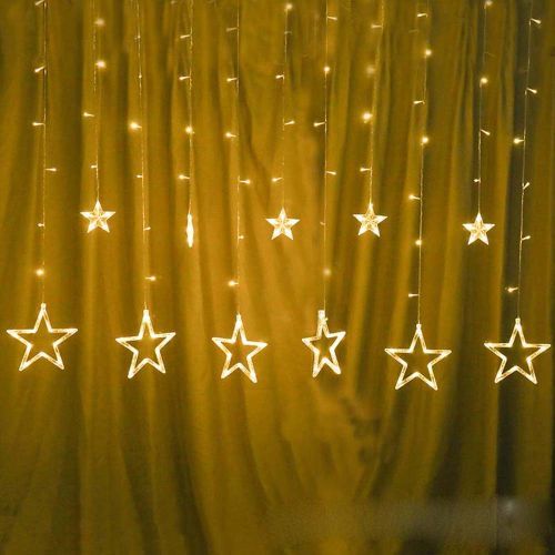 Curtain Lamp Christmas Star Curtain Lights Decorative