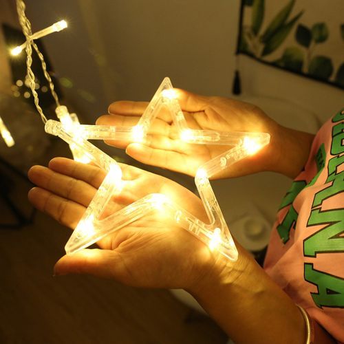 Curtain Lamp Christmas Star Curtain Lights Decorative