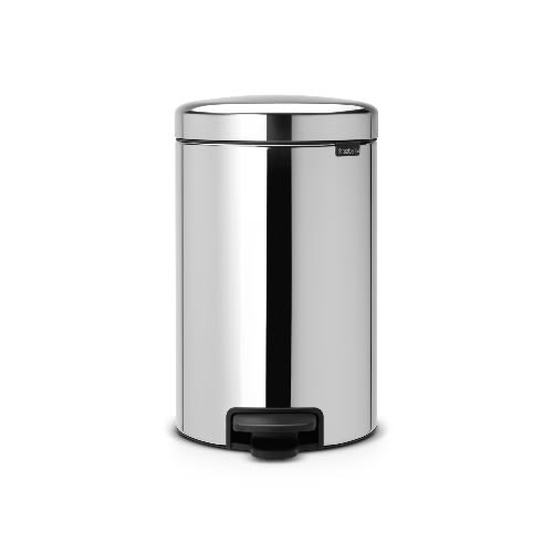 Pedal Bin Newicon Brilliant Steel - 12L