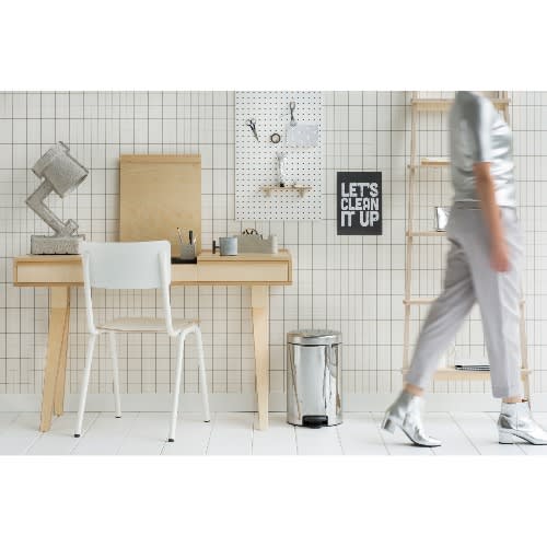 Pedal Bin Newicon Brilliant Steel - 12L