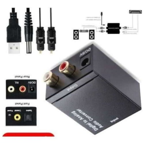 Digital To Analog Audio Converter With Optical Cable For Cinema Systems