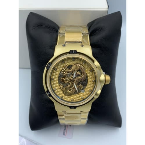 Luxury Stainless Steel Wrist Watch For Men -Gold