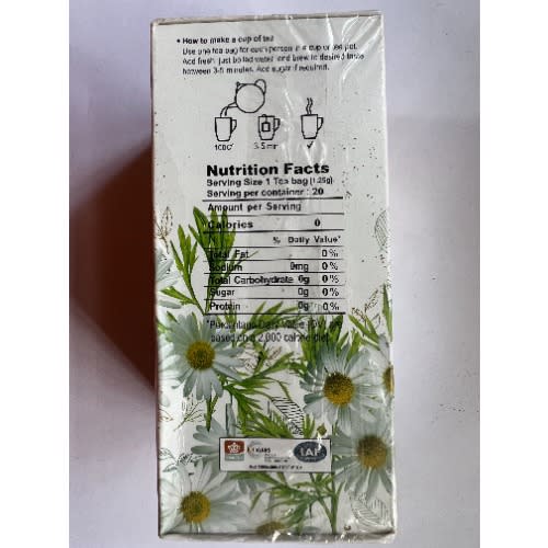 Super Blend - Natural Pure Chamomile Herbal Tea - 20 Bags
