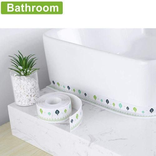 2Pcs Tape Caulk Strip Anti-Mildew Self Adhesive Sealing Pvc
