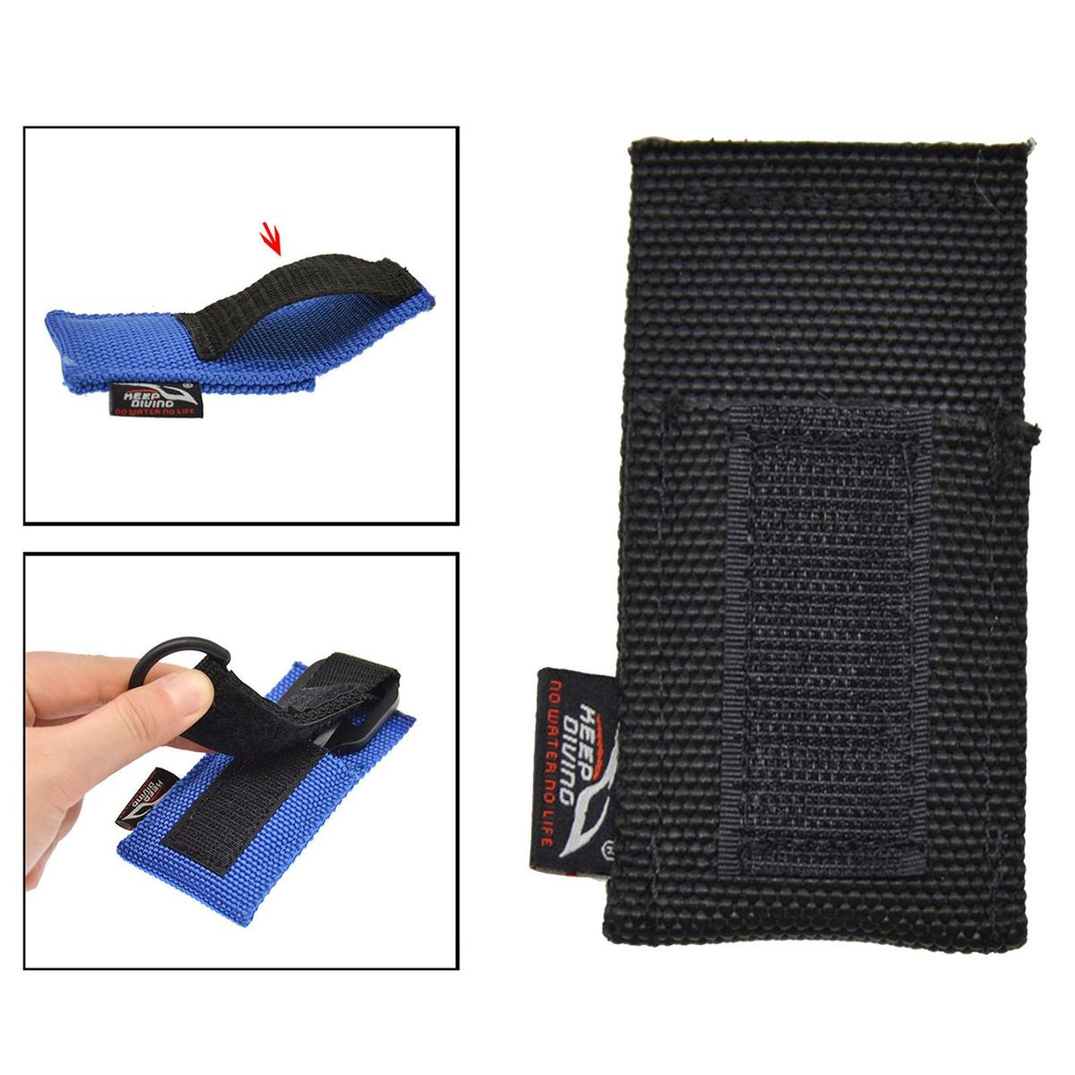 Nylon Scuba Cutter Holder Protective  Webbing Black