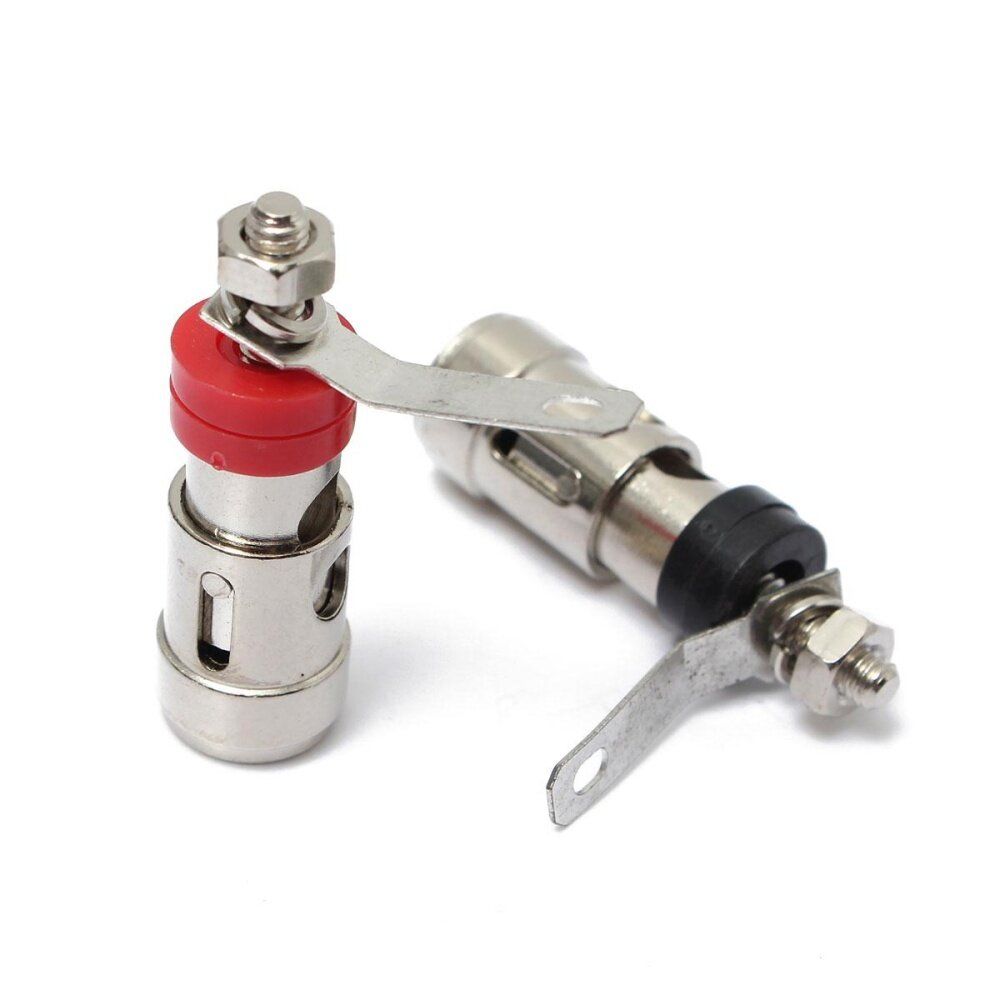 2PCS Copper Speaker Binding Post Spring Loaded Subwoofer Basket Terminal