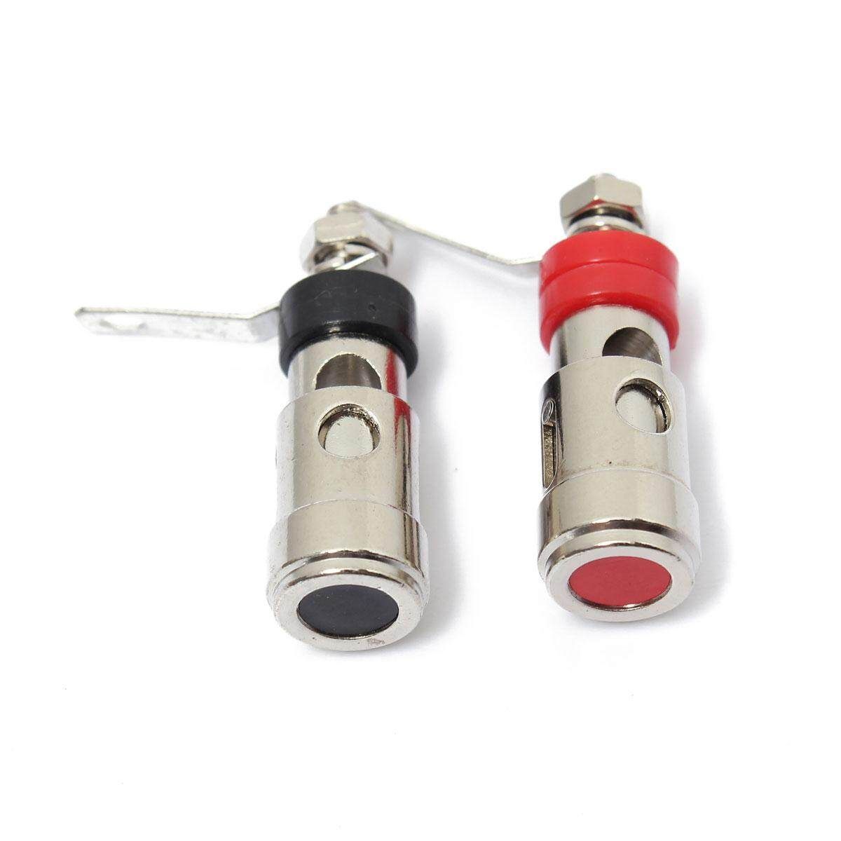 2PCS Copper Speaker Binding Post Spring Loaded Subwoofer Basket Terminal