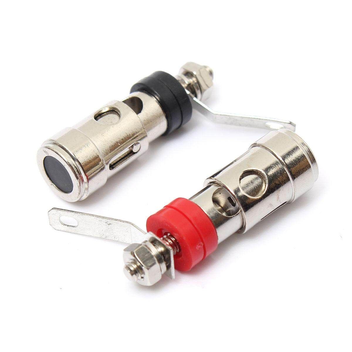 2PCS Copper Speaker Binding Post Spring Loaded Subwoofer Basket Terminal