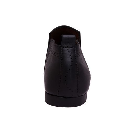 Derby Patterned Low Ankle Shoe - Black