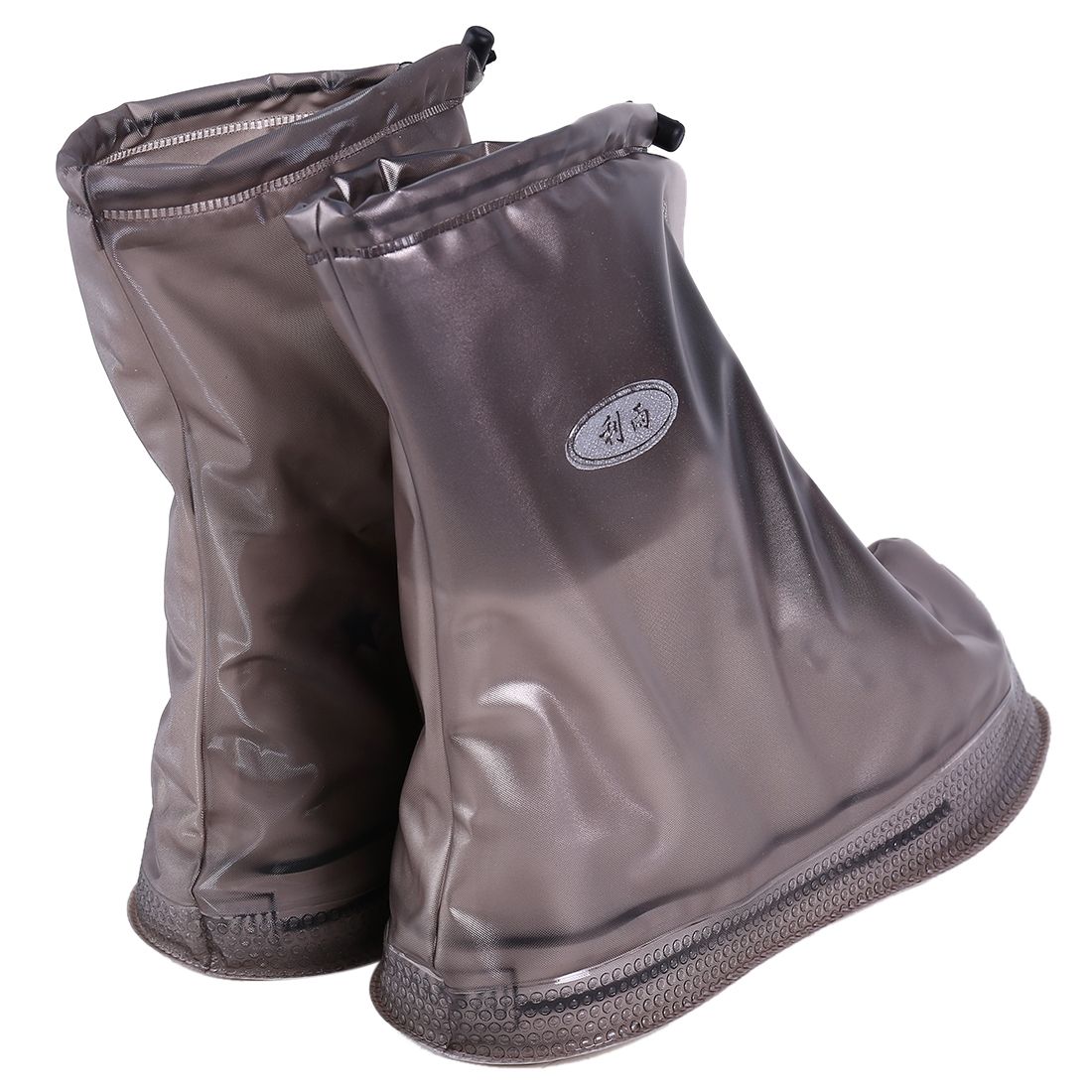 Fashion PVC Non-slip Waterproof Thick-soled Shoe Cover Size: M(Coffee)