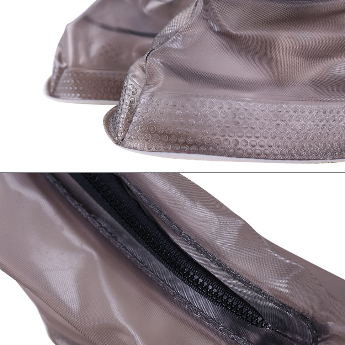 Fashion PVC Non-slip Waterproof Thick-soled Shoe Cover Size: M(Coffee)