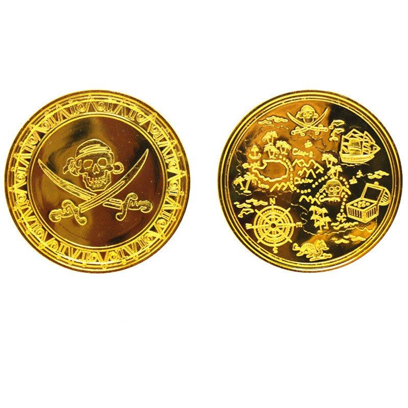 100pcs/set Foreign Trade Product Gimmick Hard Gold Coin Map