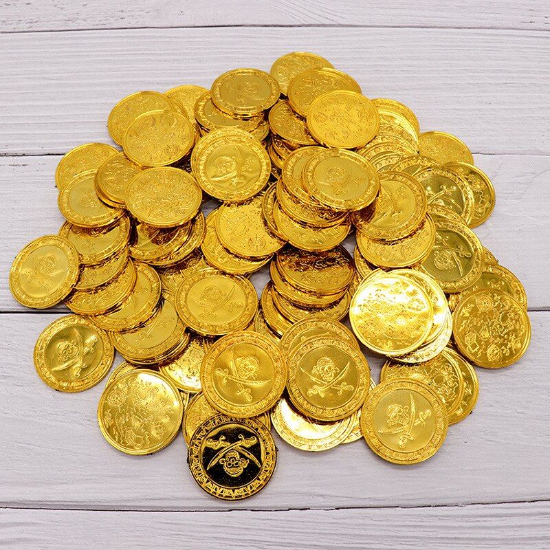 100pcs/set Foreign Trade Product Gimmick Hard Gold Coin Map