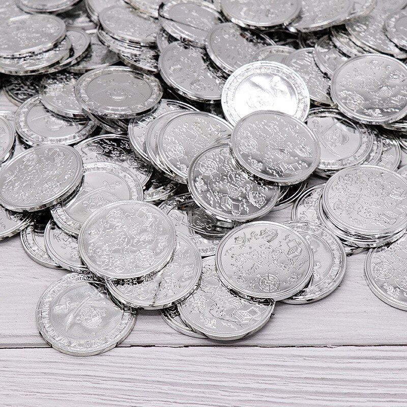 100pcs/set Foreign Trade Product Gimmick Hard Gold Coin Map