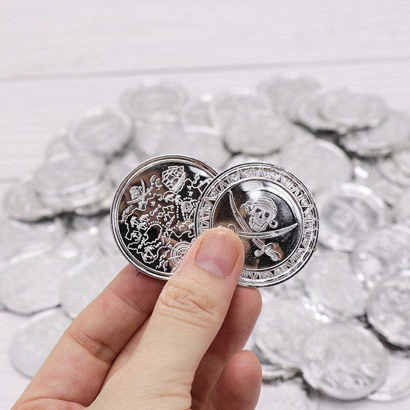 100pcs/set Foreign Trade Product Gimmick Hard Gold Coin Map