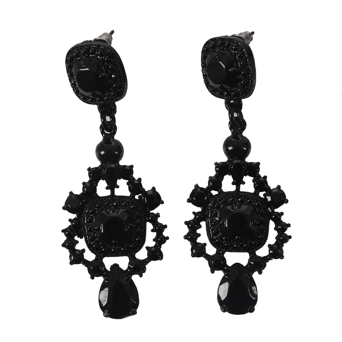 Elegant Crystal long wedding dangle woman pea Earrings