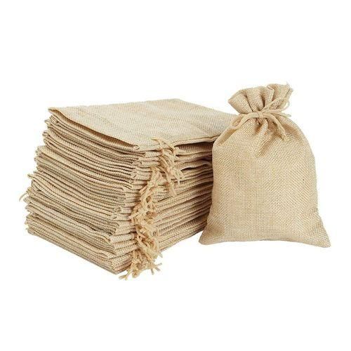 100 Pcs 5X7 Inch Buap Bags With Drawstring Jute
