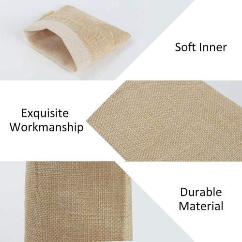 100 Pcs 5X7 Inch Buap Bags With Drawstring Jute