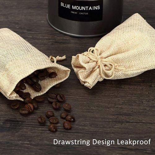 100 Pcs 5X7 Inch Buap Bags With Drawstring Jute