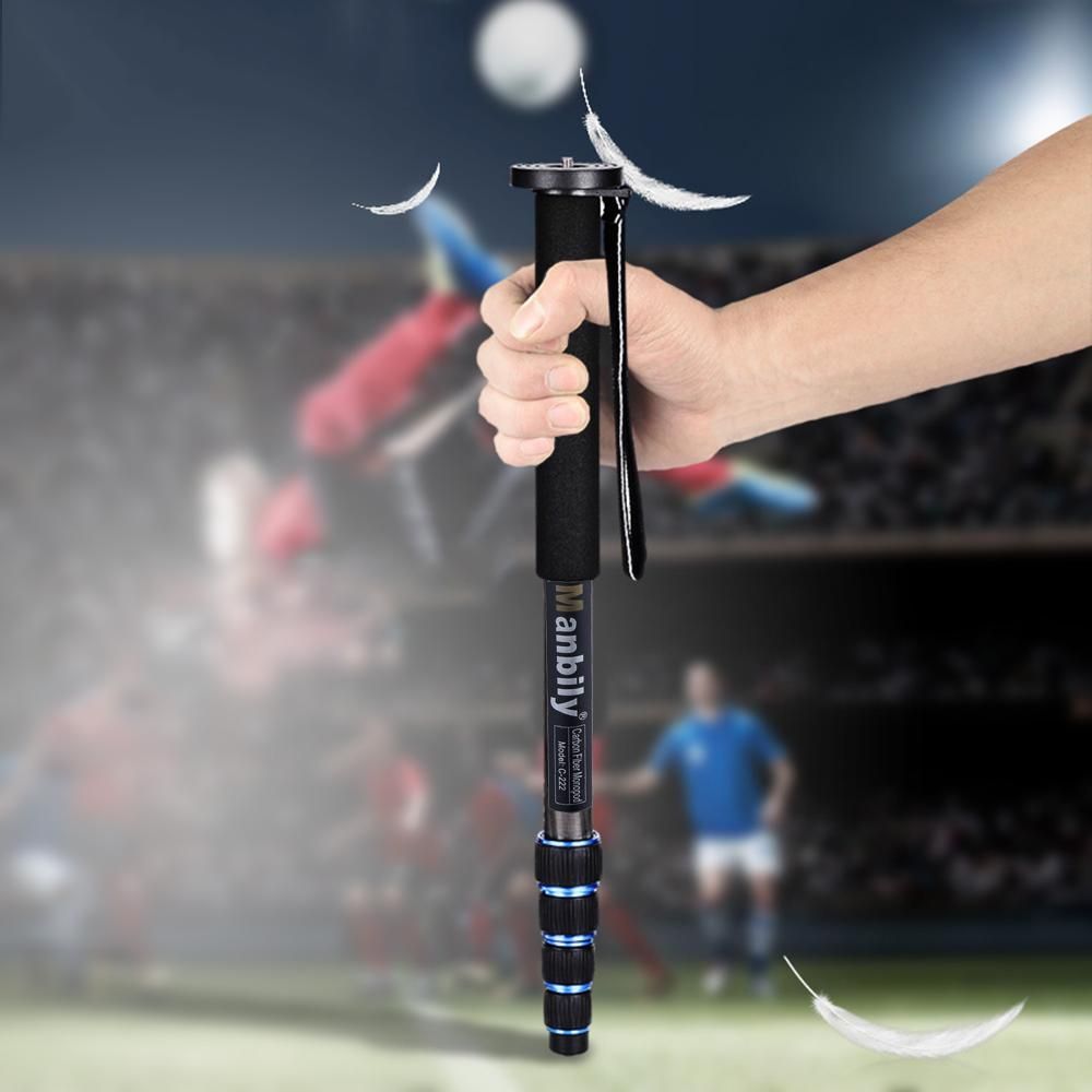 5-Section Telescopic Carbon Fiber Lightweight Photography DSLR Camera Monopod Unipod Walking Stick for Nikon Canon Pentax Olympus Elders