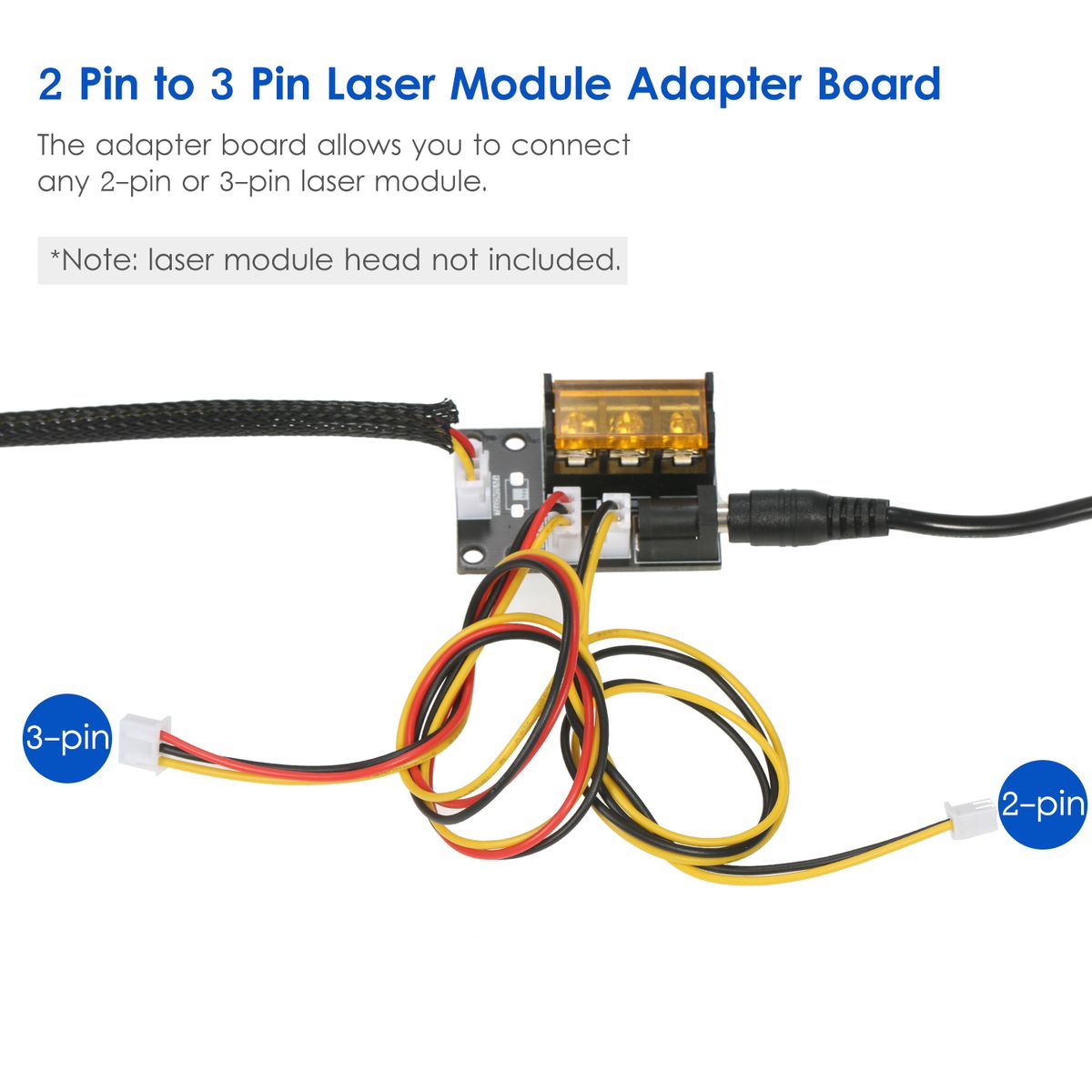 2 Pin To 3 Pin Laser Module Adapter Board Laser 3-interface