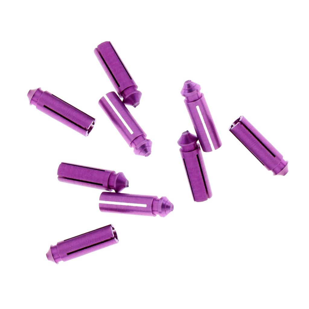9Pcs Lightweight Anodised Aluminum Dart   Savers Accessories Purple