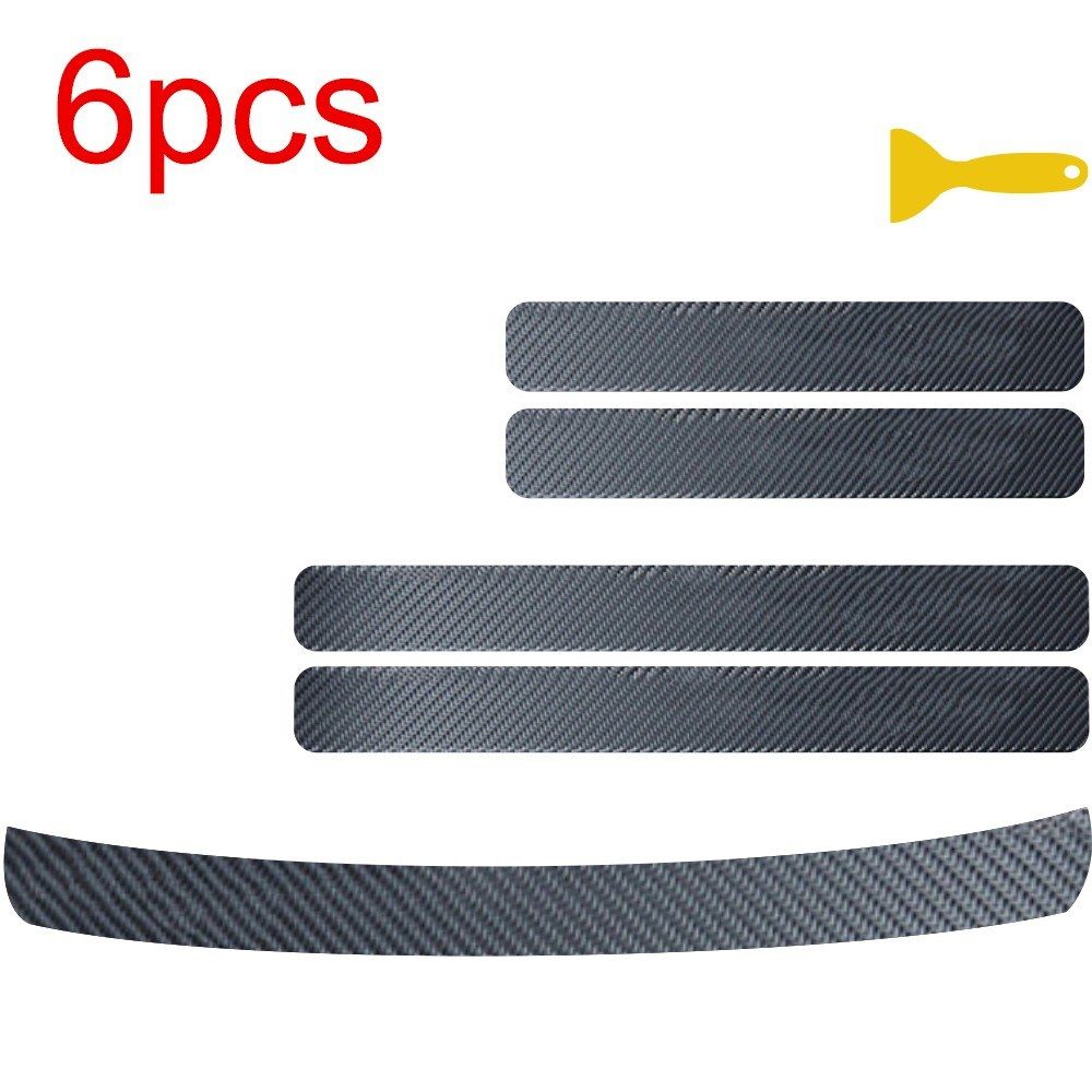 6pcs Universal Car Bumper Guard Decal Door Plate Still