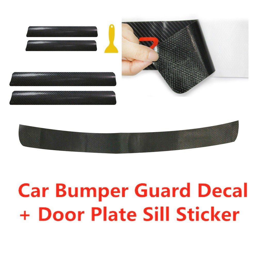 6pcs Universal Car Bumper Guard Decal Door Plate Still
