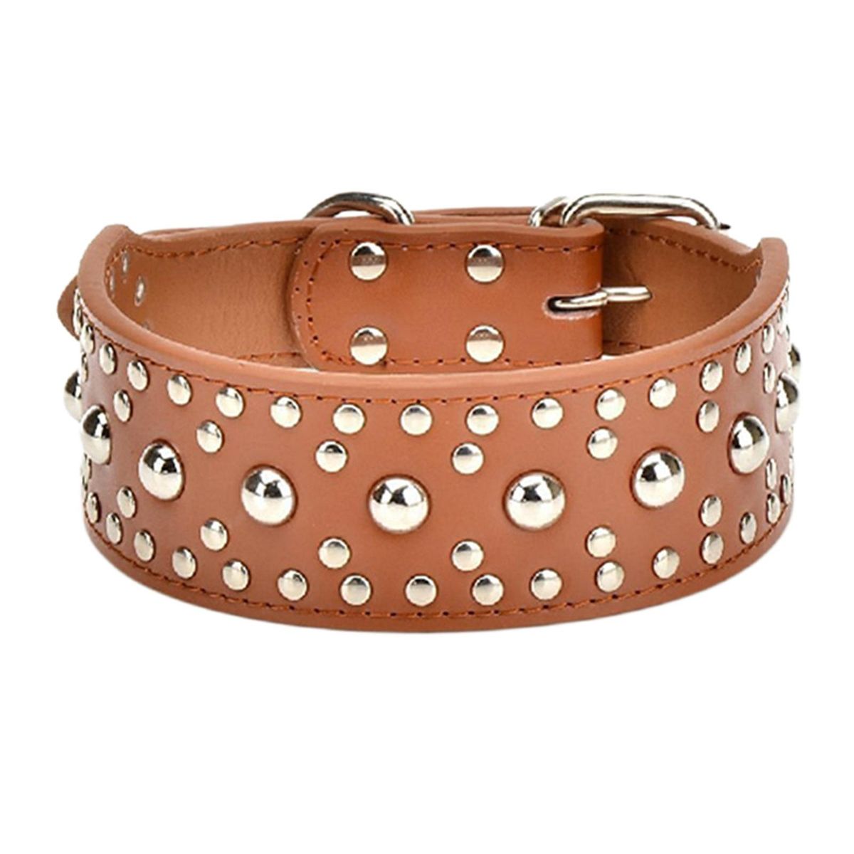 Puppy Collar Breeds Strong Medium 1 Piece Bright M Brown