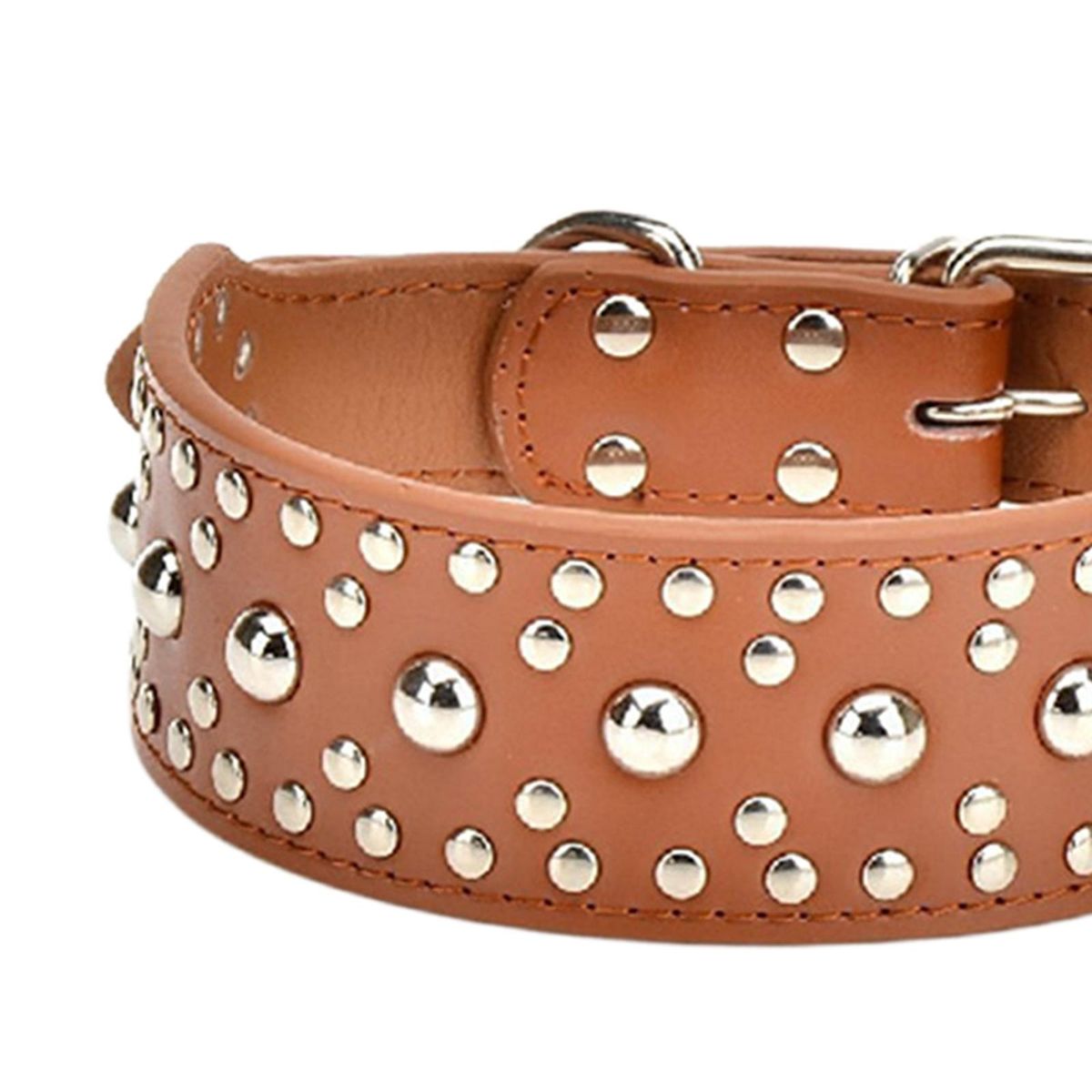 Puppy Collar Breeds Strong Medium 1 Piece Bright M Brown