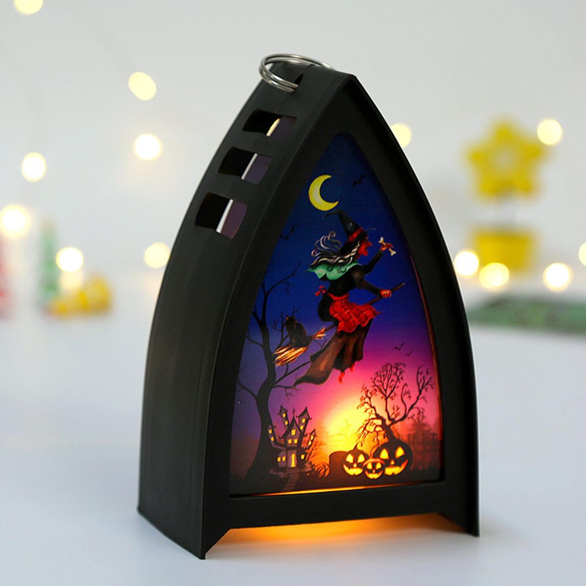 Witch Halloween LED Lantern LEDs Fairy Lights Lamp Battery Operated Halloween Hanging Lighting for Home Party Porch House Bar Backyard Decoration