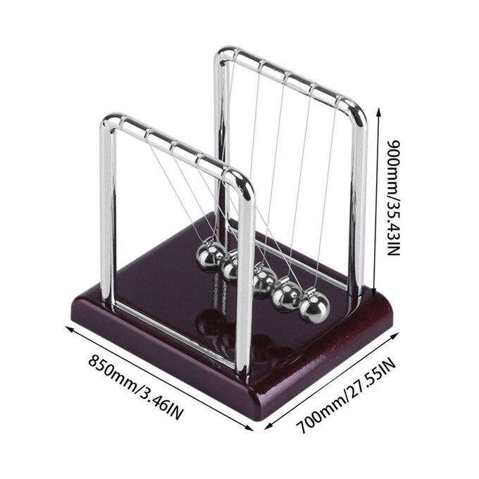 Min Newton  Radle Balan E Ball Bla K Wooden Base De Orative Mirror Ball-black