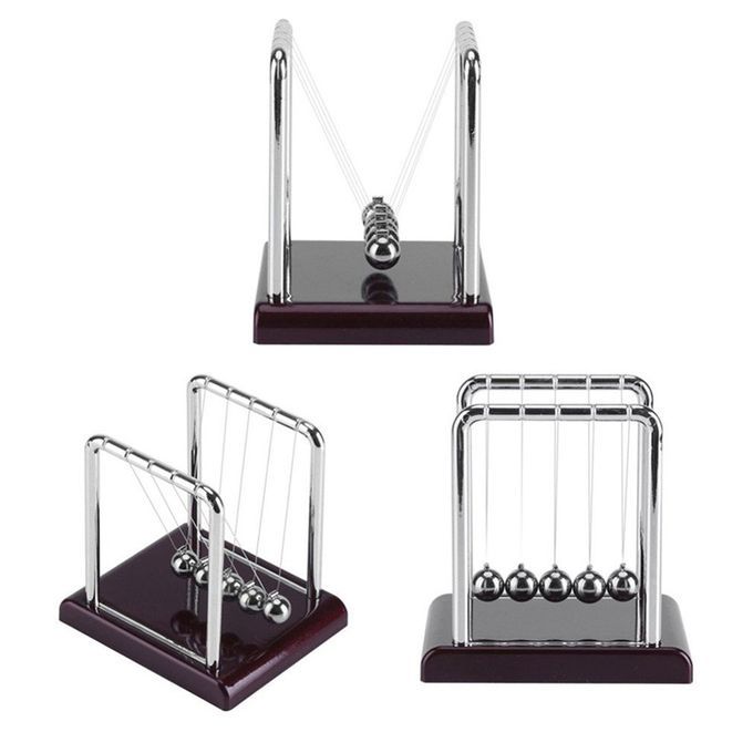 Min Newton  Radle Balan E Ball Bla K Wooden Base De Orative Mirror Ball-black