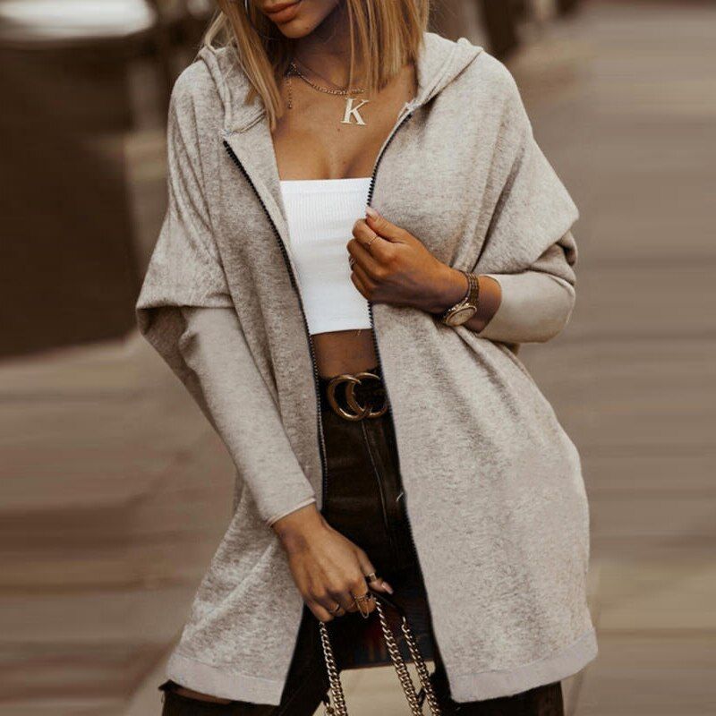 Elegant Warm Fall Winter Overcoats Women Fashion Letter Print Woolen Coat Ladies Casual Leopard Hooded Coats Streetwear 2021 New