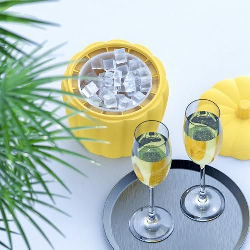 Halloween Ice Bucket For Whiskey Wine Cocktail Party Barware Lid Pumpkin Silicone Cube Maker Mold Ice Tray DIY Kitchen Supplies