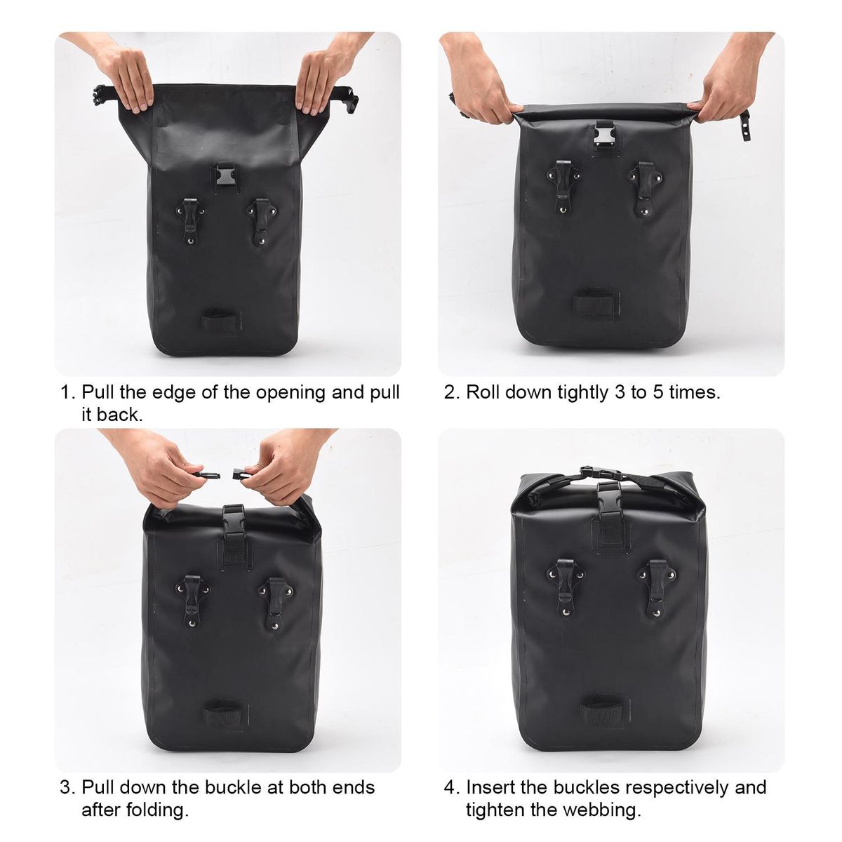 Multifunctional Cycling Bicycle Bike Rear Seat Trunk Bag Large Capacity Outdoor Sports Pouch Rack Panniers Shoulder Handbag Reflective Rear Bag MTB Road Bike Bag Waterproof  Bicycle Storage Bag  Bike Accessories