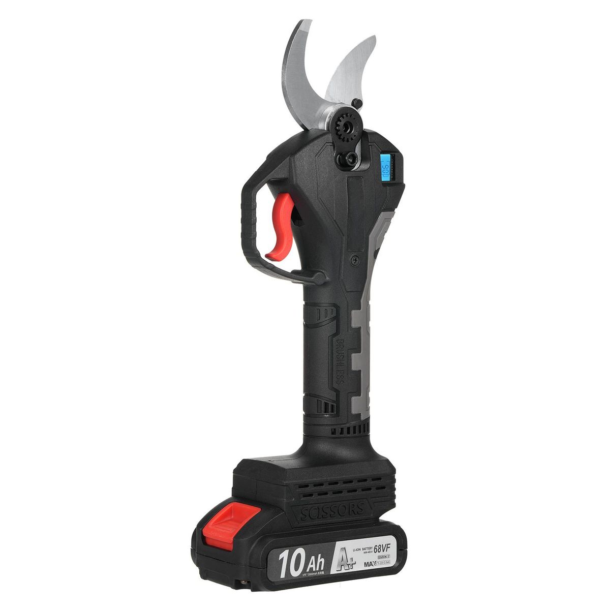 Electric Pruning Shears Cordless Electric Pruning Battery Powered Tree Branch Pruner with Brushless Motor 21V Lithium Battery 30mm-40mm Inch Cutting Diameter LCD Display Screen