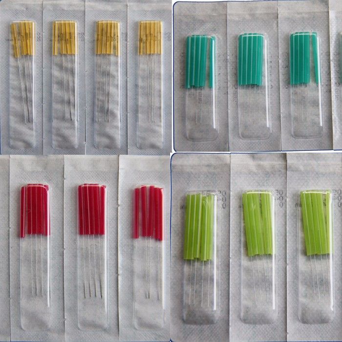 Sterile Needle Acupuncture Massage Plastic 0.12/0.14/0.16/0.18/0.20/0.22/0.25/0.30mm Beauty EACU Disposable Handle Needle
